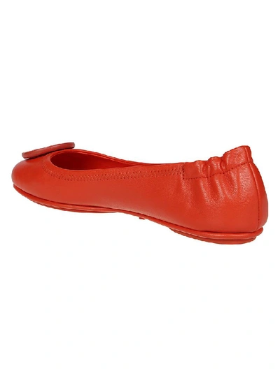 Shop Tory Burch Women's Red Leather Flats