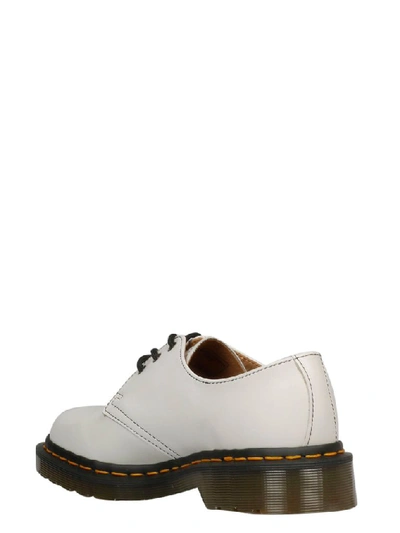 Shop Comme Des Garçons Women's White Leather Lace-up Shoes