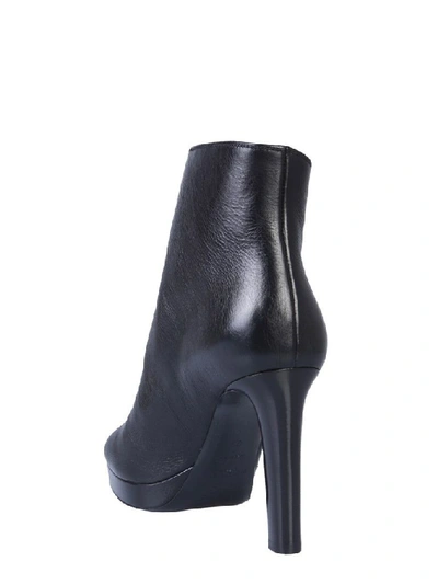 Shop Saint Laurent Women's Black Leather Ankle Boots