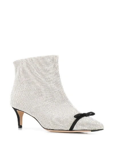 Shop Marco De Vincenzo Women's Silver Leather Ankle Boots
