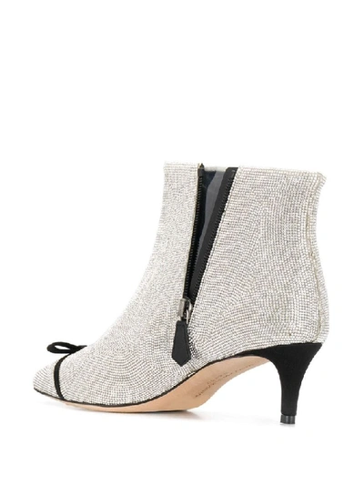 Shop Marco De Vincenzo Women's Silver Leather Ankle Boots