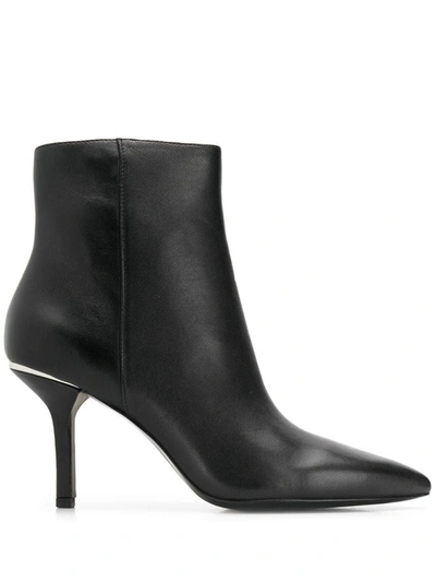 Shop Michael Kors Women's Black Leather Ankle Boots