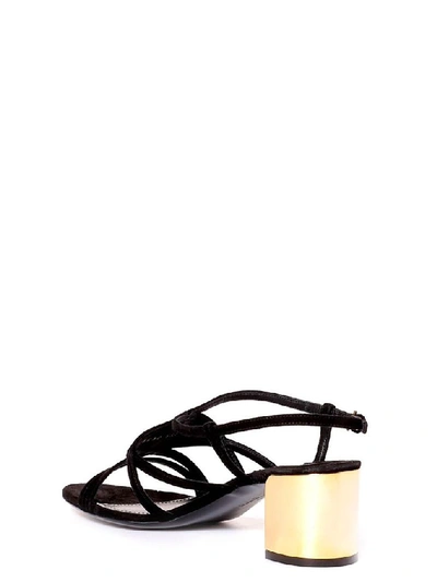 Shop Ferragamo Salvatore  Women's Black Leather Sandals