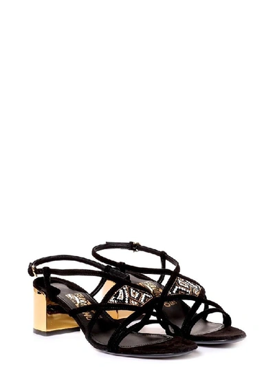 Shop Ferragamo Salvatore  Women's Black Leather Sandals