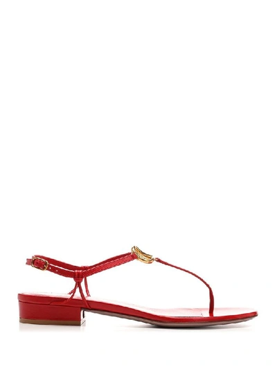 Shop Valentino Garavani Women's Red Leather Sandals