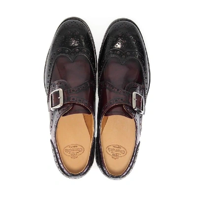 Shop Church's Women's Burgundy Leather Monk Strap Shoes