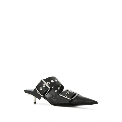 Shop Balenciaga Women's Black Leather Heels