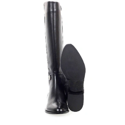 Shop Emporio Armani Women's Black Leather Boots