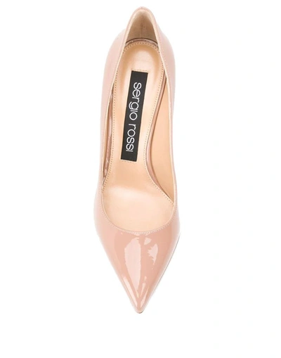 Shop Sergio Rossi Women's Pink Leather Pumps