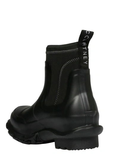 Shop Stella Mccartney Women's Black Rubber Ankle Boots