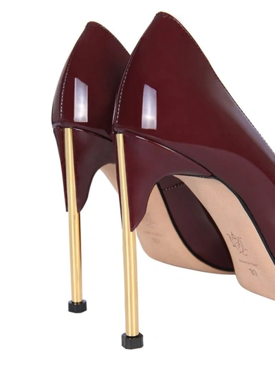 Shop Alexander Mcqueen Women's Burgundy Leather Pumps