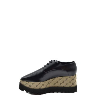 Shop Stella Mccartney Women's Black Polyurethane Lace-up Shoes