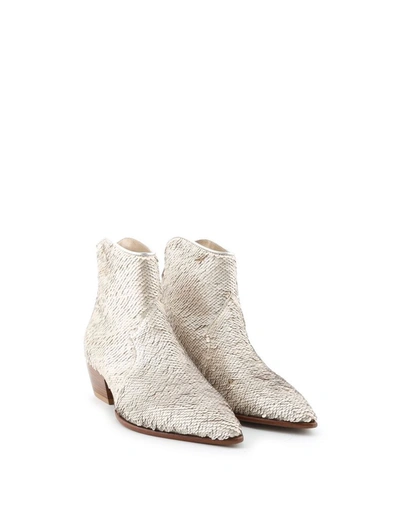 Shop Elena Iachi Women's White Sequins Ankle Boots