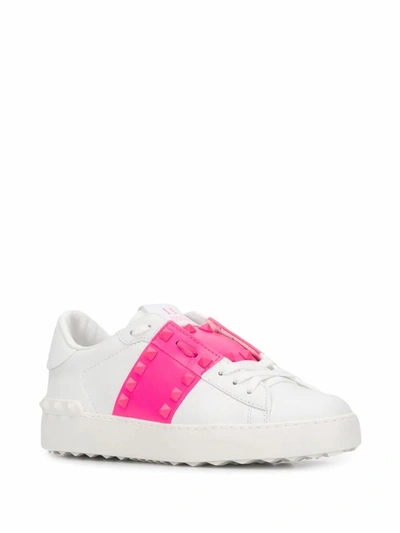 Shop Valentino Garavani Women's White Leather Sneakers