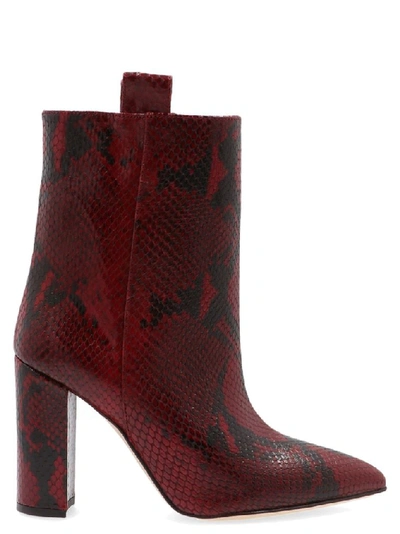 Shop Paris Texas Women's Burgundy Leather Ankle Boots