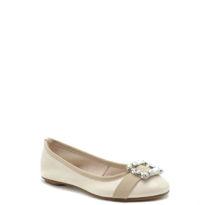 Shop Anna Baiguera Women's Beige Leather Flats