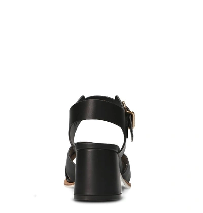 Shop Tod's Women's Black Leather Sandals