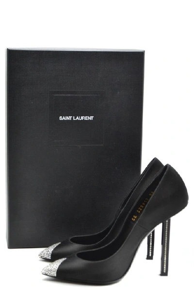 Shop Saint Laurent Women's Black Leather Pumps