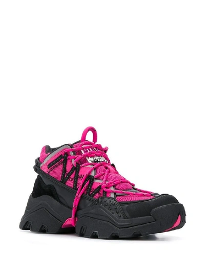 Shop Kenzo Women's Pink Leather Sneakers