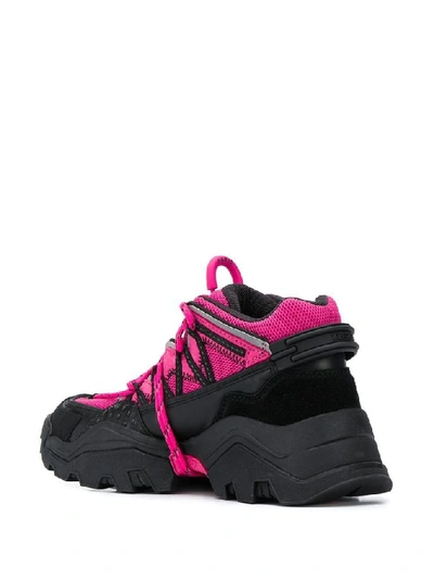 Shop Kenzo Women's Pink Leather Sneakers