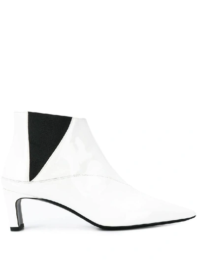 Shop Mcq By Alexander Mcqueen Women's White Leather Ankle Boots