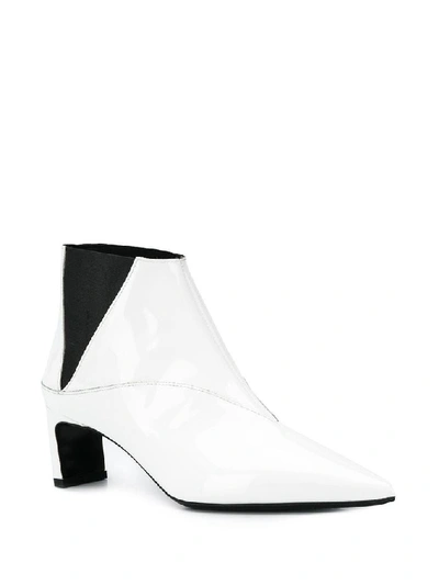 Shop Mcq By Alexander Mcqueen Women's White Leather Ankle Boots