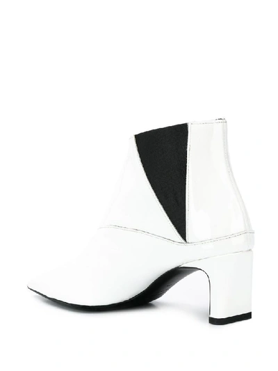 Shop Mcq By Alexander Mcqueen Women's White Leather Ankle Boots