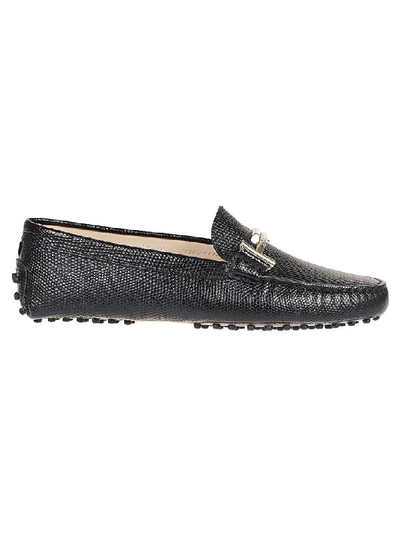 Shop Tod's Women's Black Leather Loafers