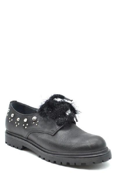 Shop Liu •jo Liu Jo Women's Black Leather Lace-up Shoes
