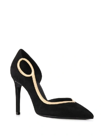 Shop Balmain Women's Black Leather Pumps