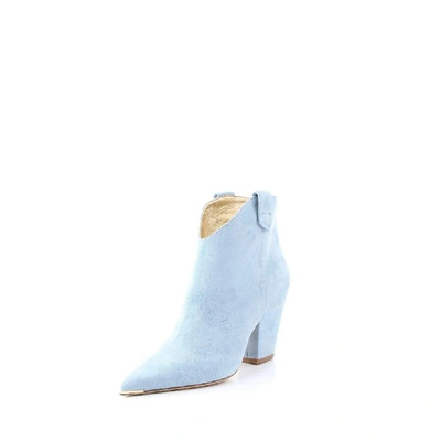 Shop Aldo Castagna Women's Light Blue Suede Ankle Boots