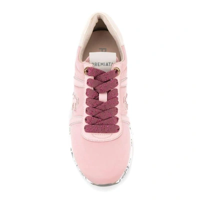 Shop Premiata Women's Pink Polyamide Sneakers