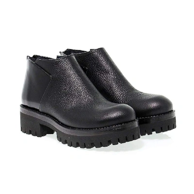 Shop Pollini Women's Black Leather Ankle Boots