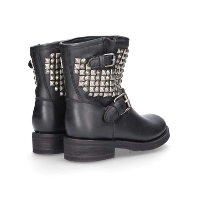 Shop Ash Women's Black Leather Ankle Boots