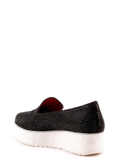 Shop Alberto Gozzi Women's Black Fabric Loafers