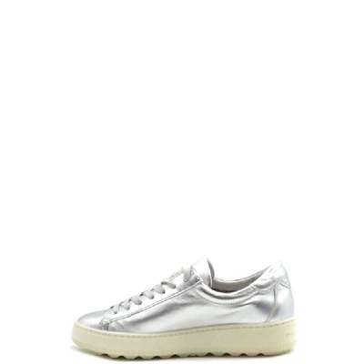 Shop Philippe Model Women's Silver Leather Sneakers