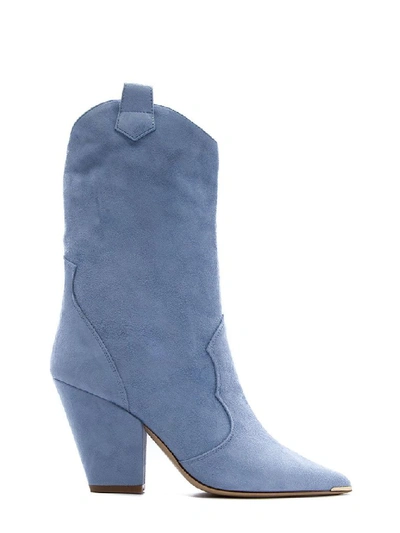 Shop Aldo Castagna Women's Light Blue Suede Ankle Boots