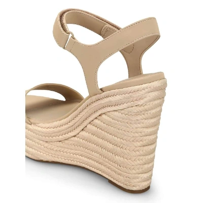 Shop Kendall + Kylie Women's Beige Leather Wedges