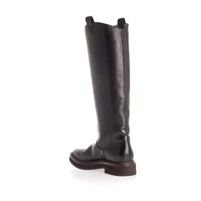 Shop Brunello Cucinelli Women's Black Leather Boots