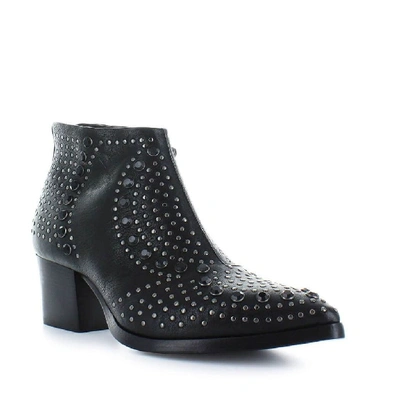 Shop Lemaré Women's Black Leather Ankle Boots