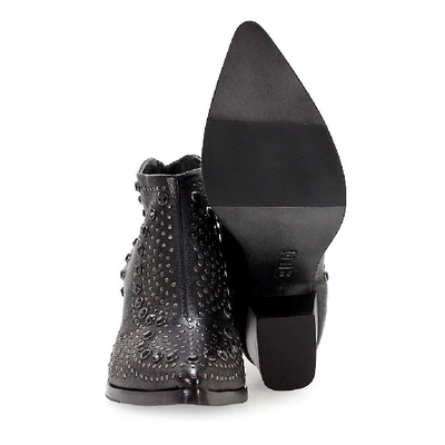 Shop Lemaré Women's Black Leather Ankle Boots