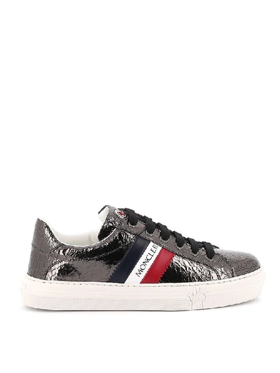 Shop Moncler Women's Silver Leather Sneakers