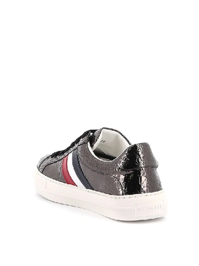 Shop Moncler Women's Silver Leather Sneakers