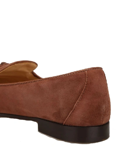 Shop Doucal's Women's Brown Suede Loafers