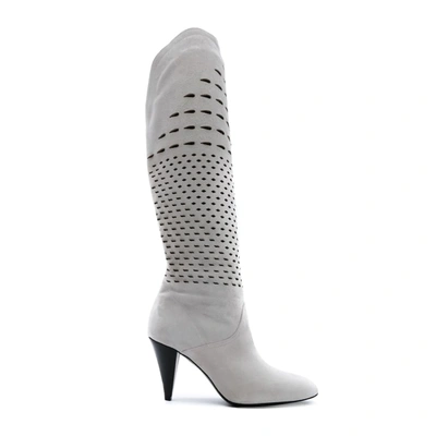 Shop Aldo Castagna Women's Grey Suede Boots
