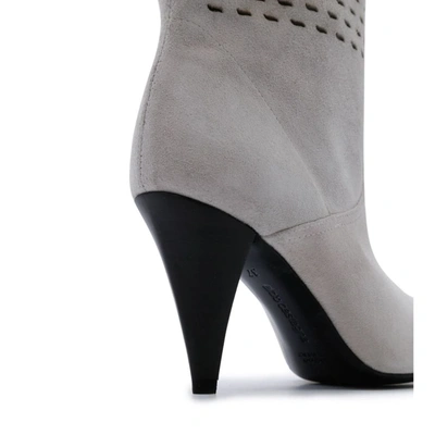 Shop Aldo Castagna Women's Grey Suede Boots