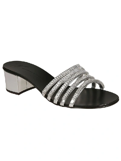 Shop Giuseppe Zanotti Design Women's Silver Leather Sandals