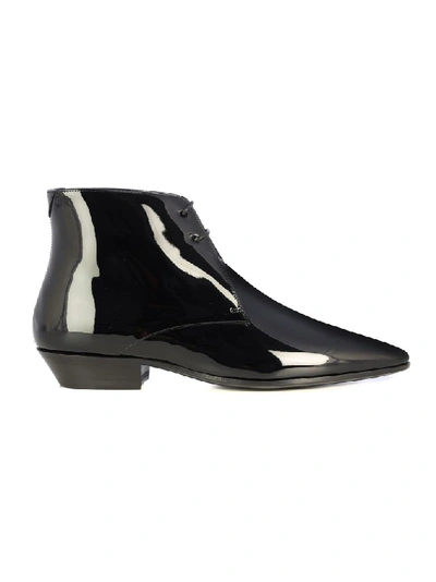 Shop Saint Laurent Women's Black Leather Ankle Boots