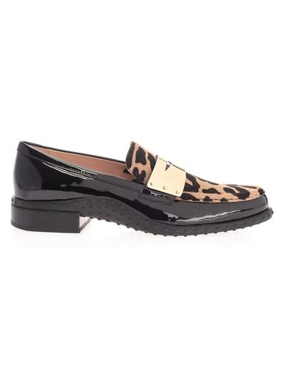 Shop Tod's Women's Black Leather Loafers