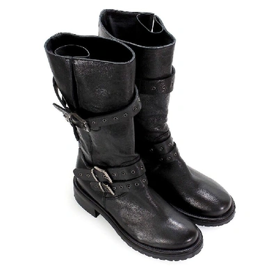 Shop Lemaré Women's Black Leather Ankle Boots